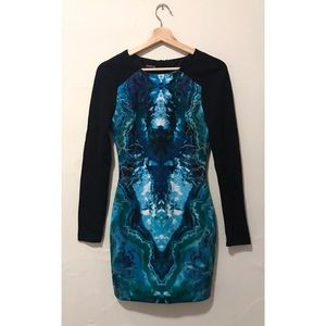 Digital print mini dress